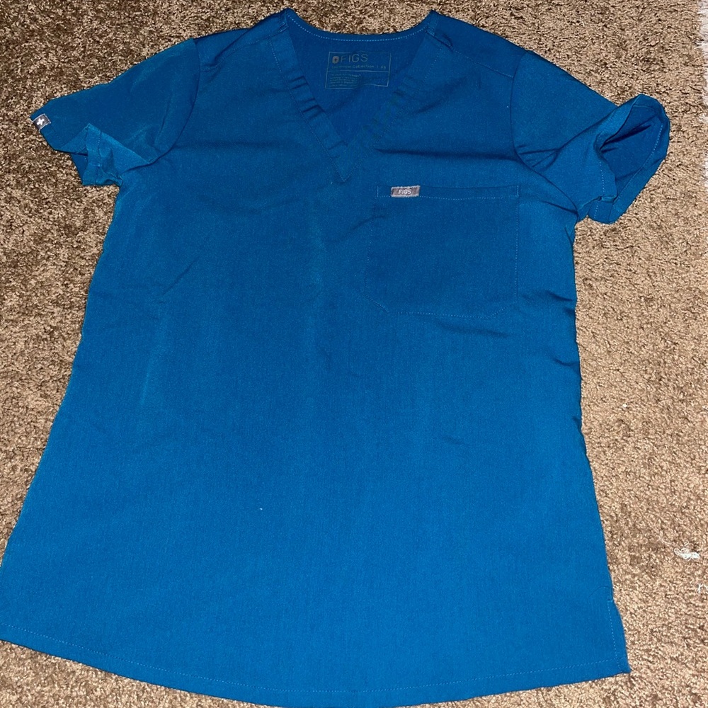 Figs scrub top, teal